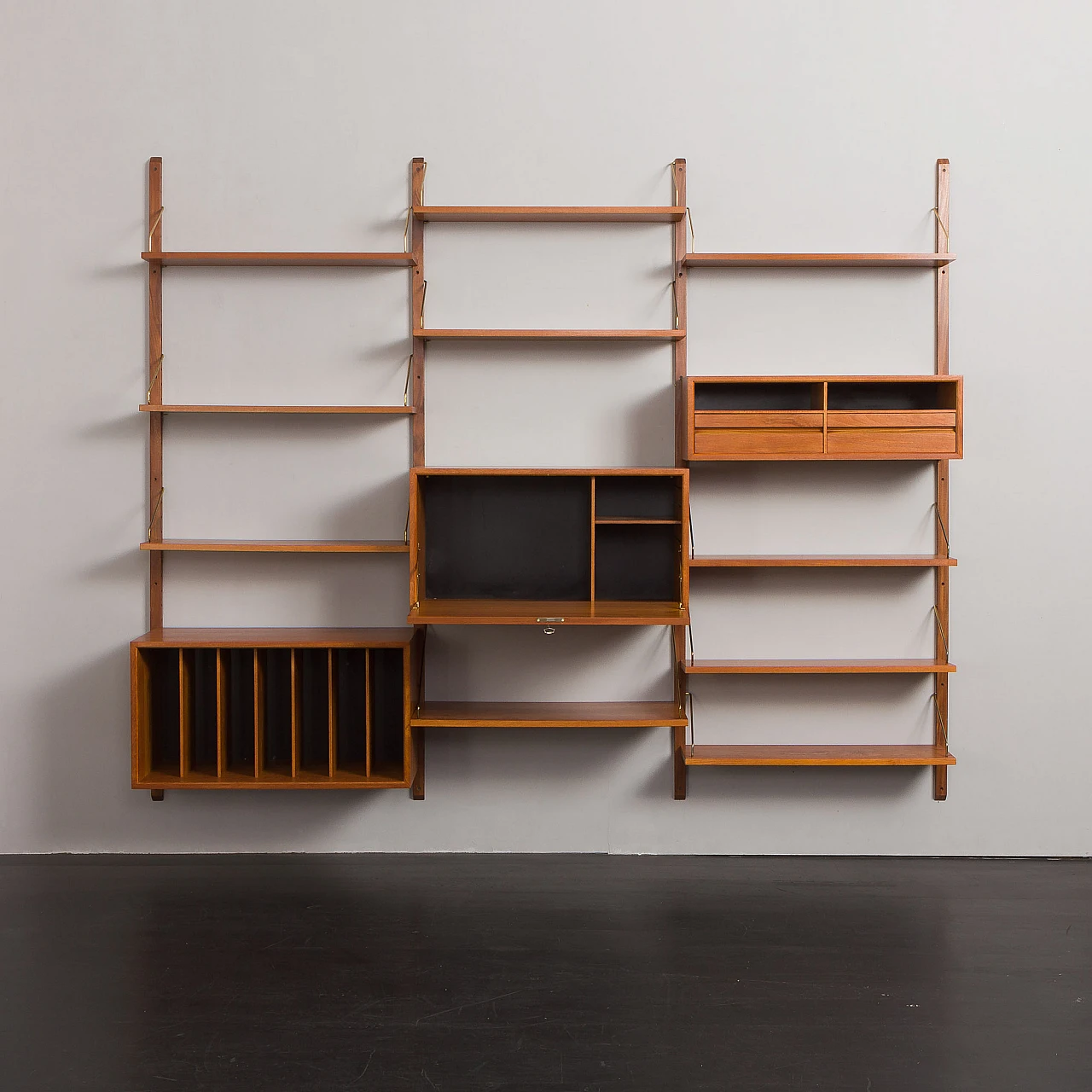 Teak three-bay bookcase by Poul Cadovius for Cado, 1970s 7