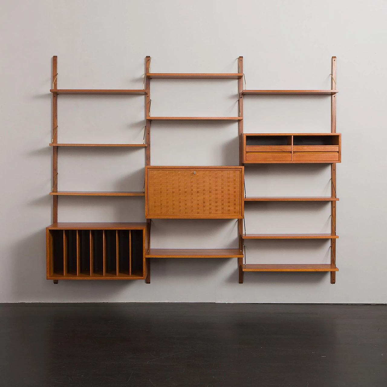 Teak three-bay bookcase by Poul Cadovius for Cado, 1970s 8