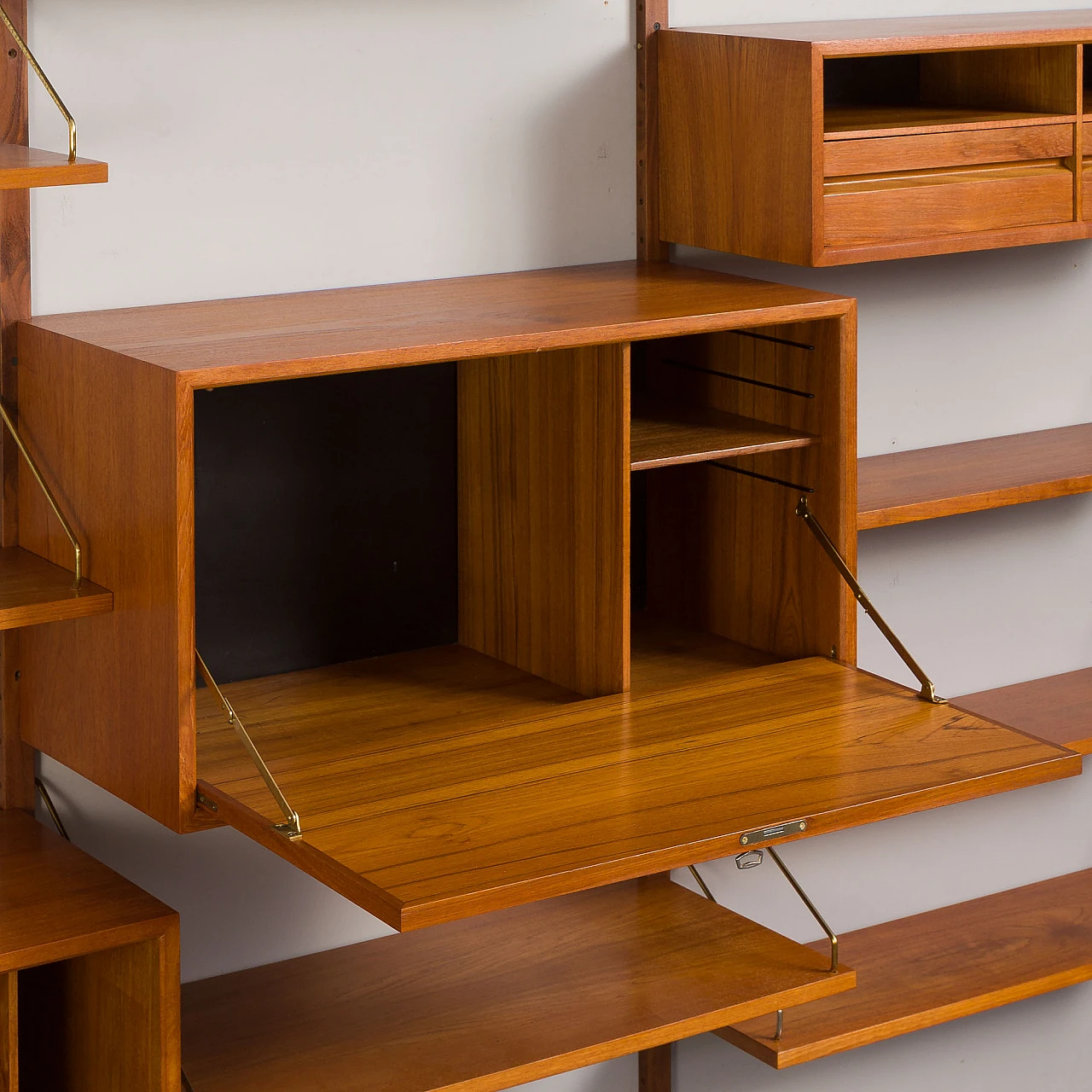 Teak three-bay bookcase by Poul Cadovius for Cado, 1970s 11