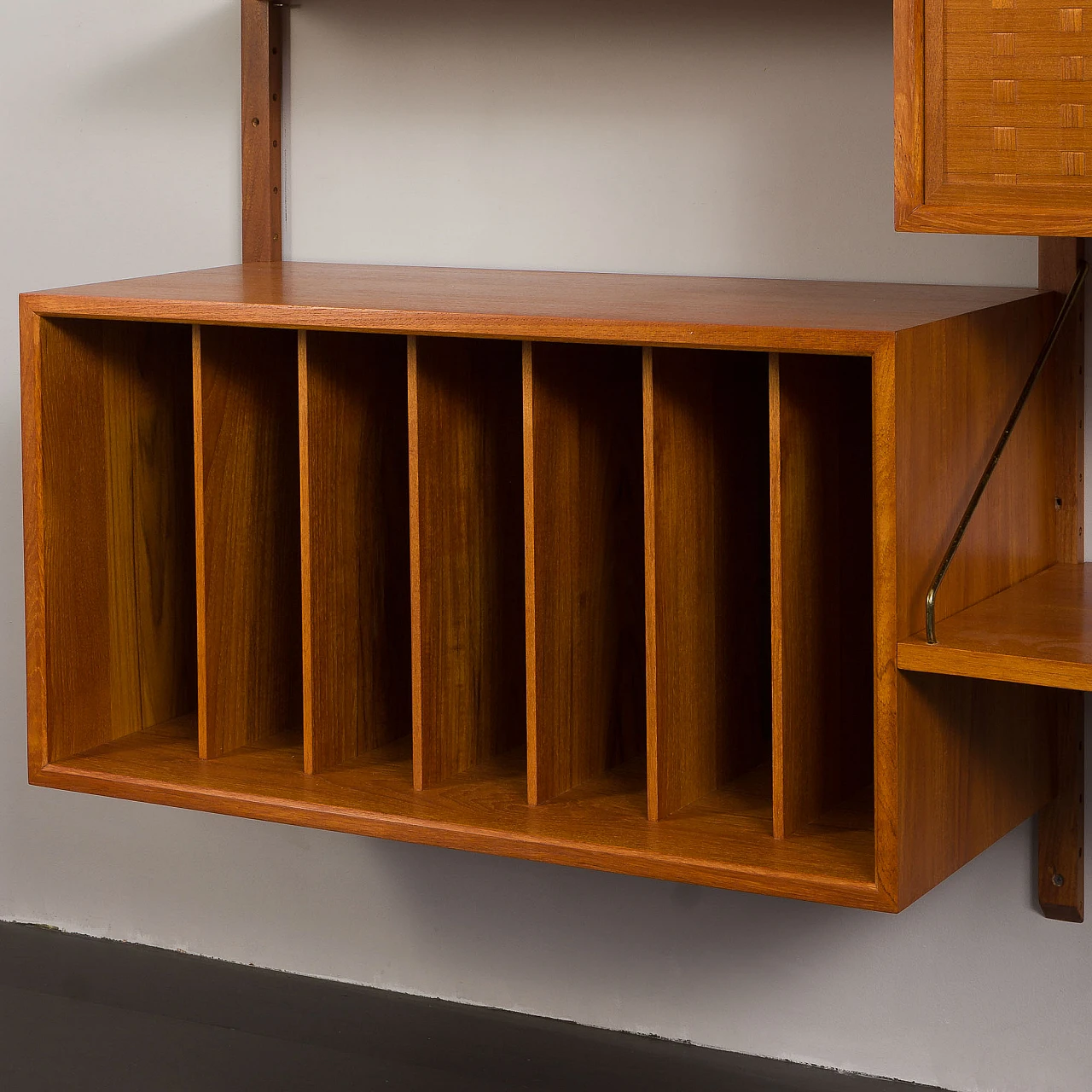 Teak three-bay bookcase by Poul Cadovius for Cado, 1970s 12