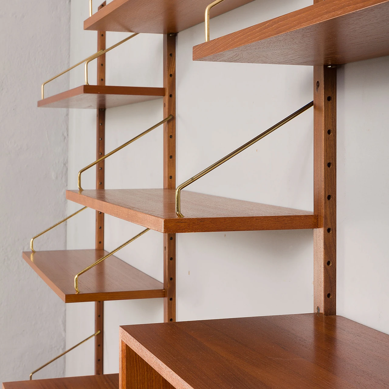 Teak three-bay bookcase by Poul Cadovius for Cado, 1970s 16