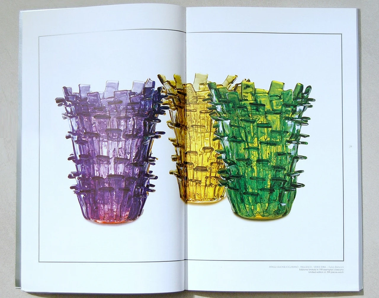 Straw yellow Ritagli vase by Fulvio Bianconi for Venini, 2002 8