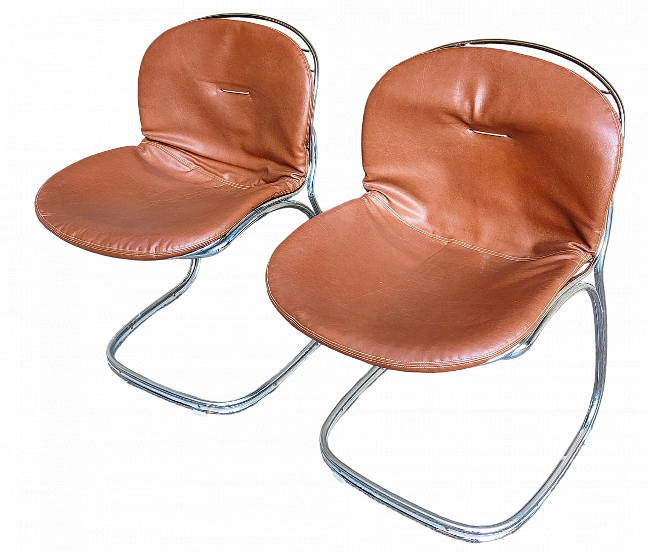 Pair of Sabrina chairs by Gastone Rinaldi for Rima, 1970s 12