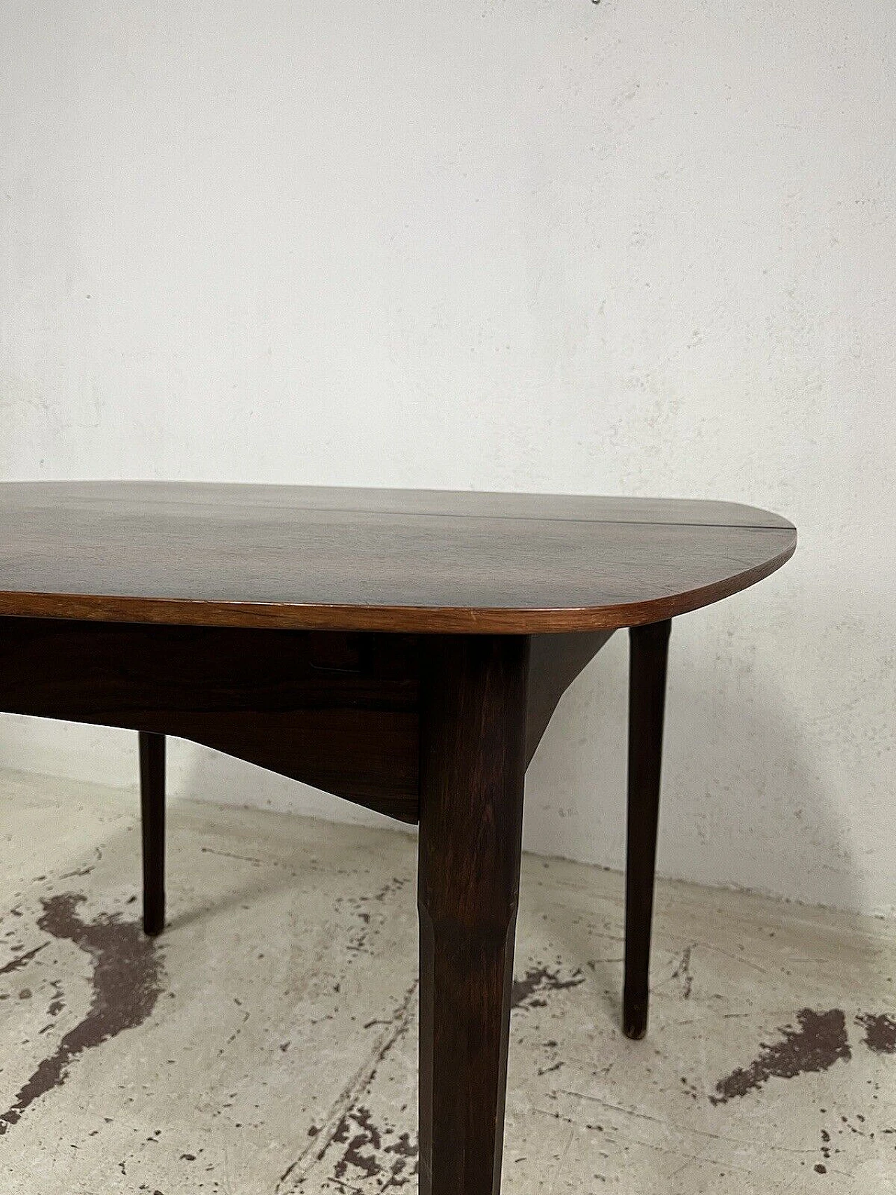 Scandinavian rosewood extendable table, 1960s 4