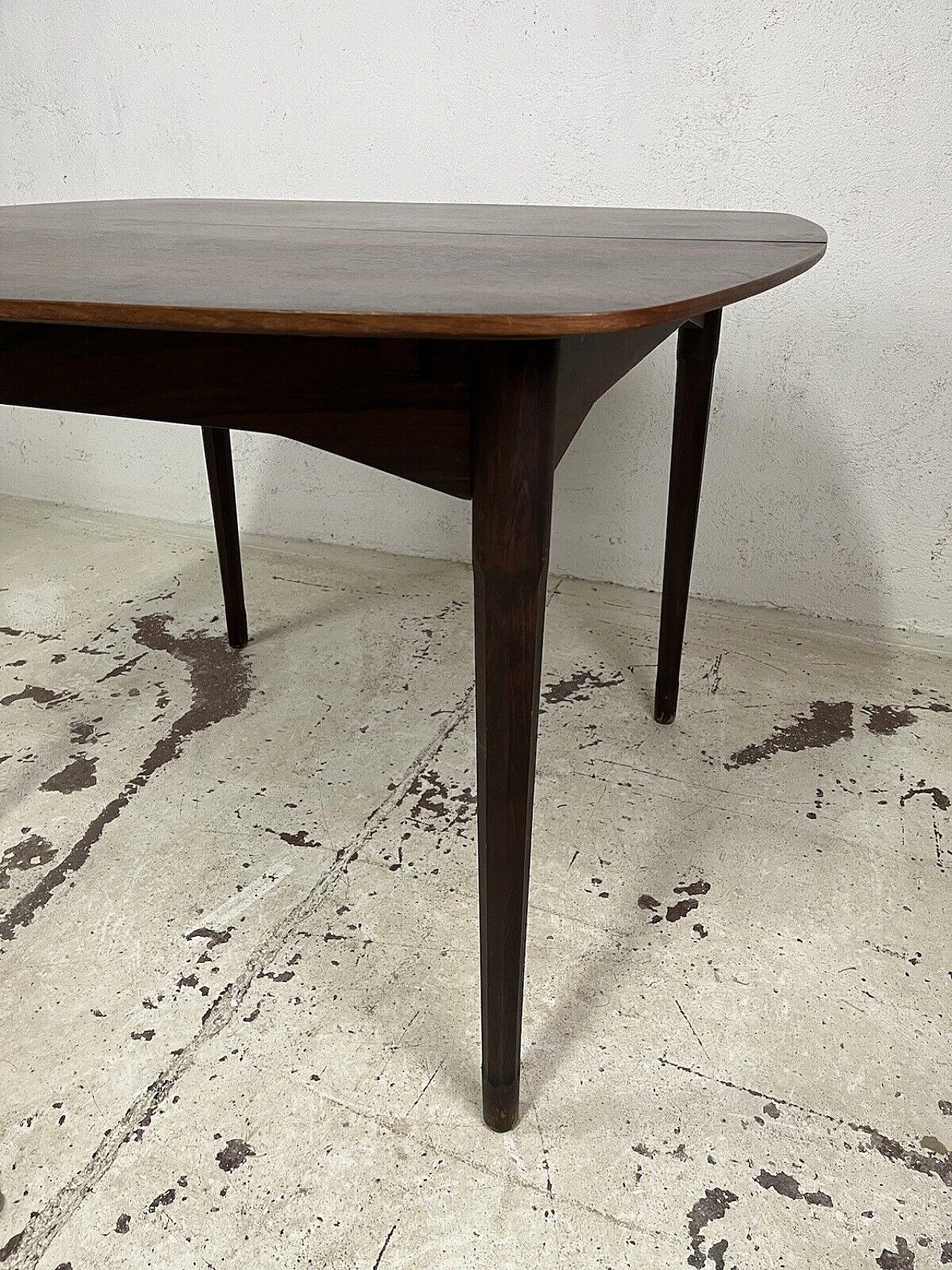 Scandinavian rosewood extendable table, 1960s 5