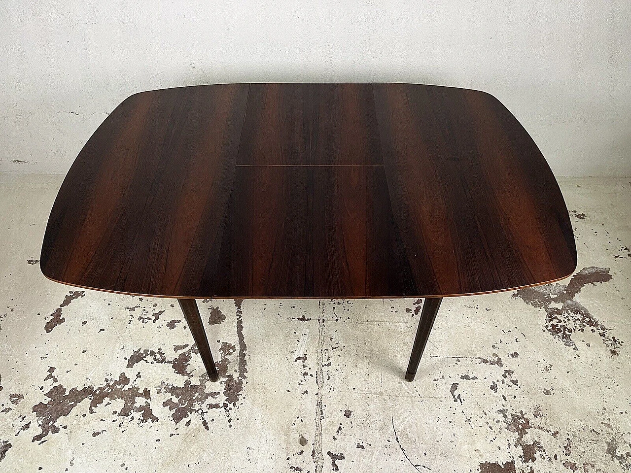 Scandinavian rosewood extendable table, 1960s 11