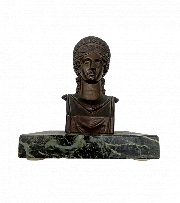 Patinated bronze bust of Augusta, early 19th century