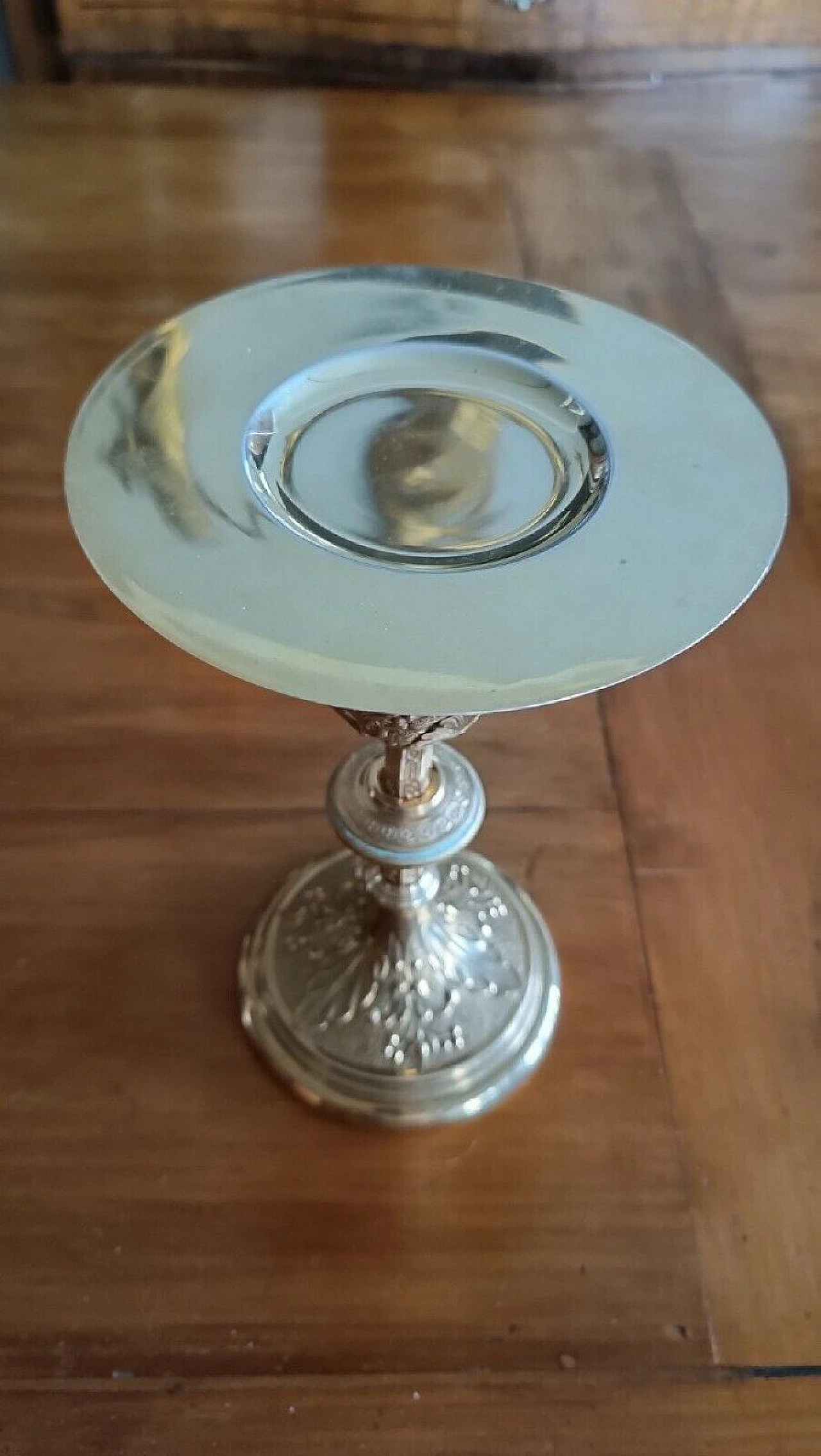 Gothic-style silver and brass chalice with paten 3