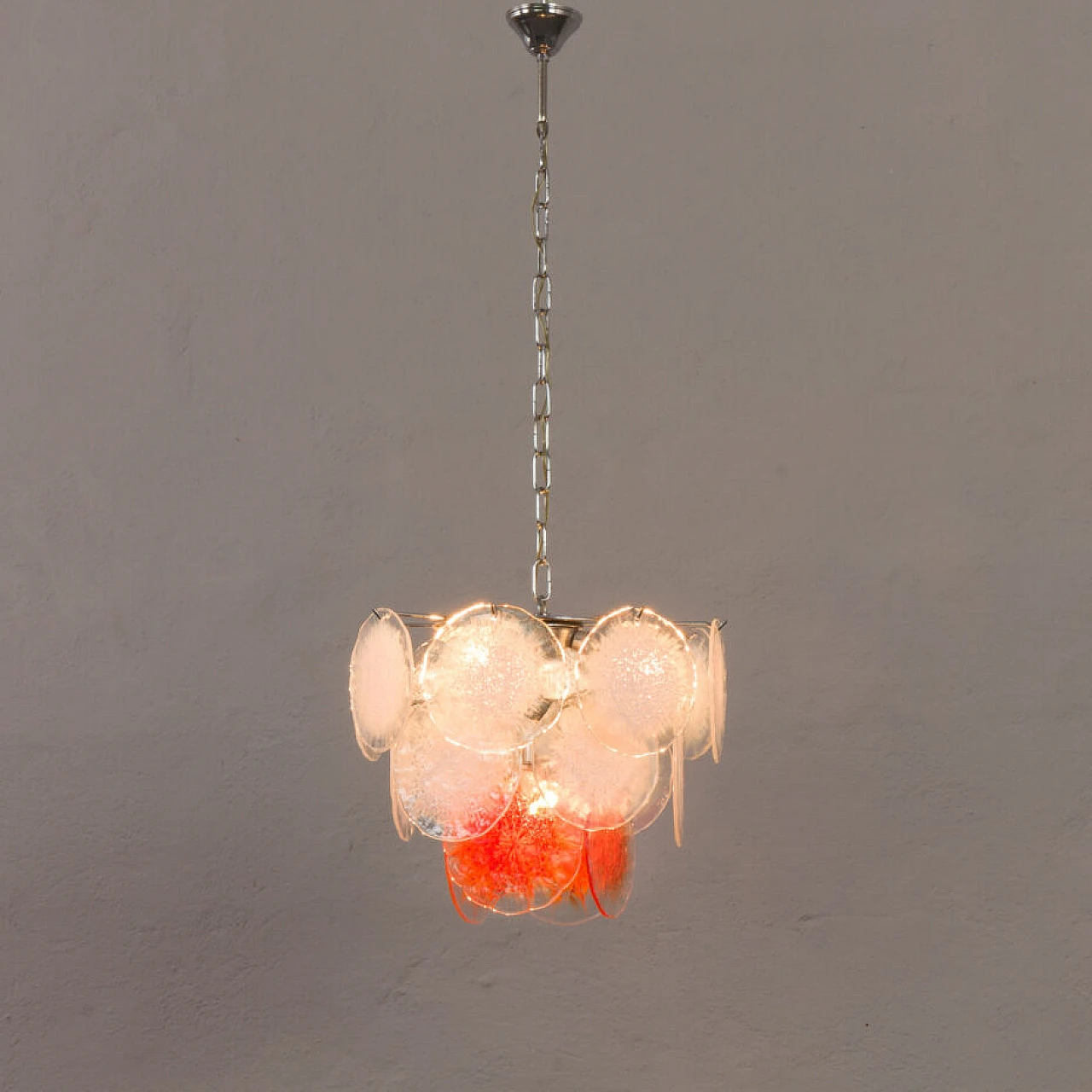 Fiocchi Di Neve Murano glass chandelier by Vistosi, 1970s 9