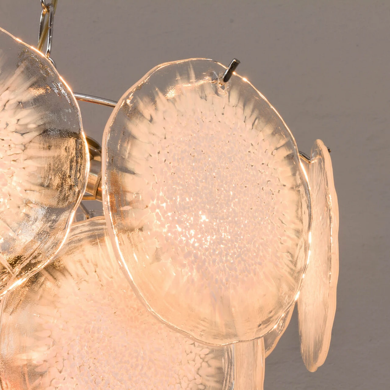 Fiocchi Di Neve Murano glass chandelier by Vistosi, 1970s 15