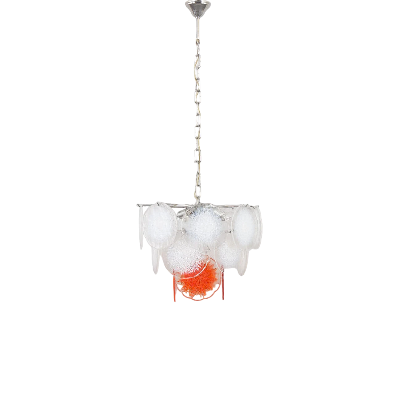 Fiocchi Di Neve Murano glass chandelier by Vistosi, 1970s 19