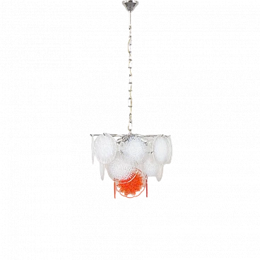 Fiocchi Di Neve Murano glass chandelier by Vistosi, 1970s