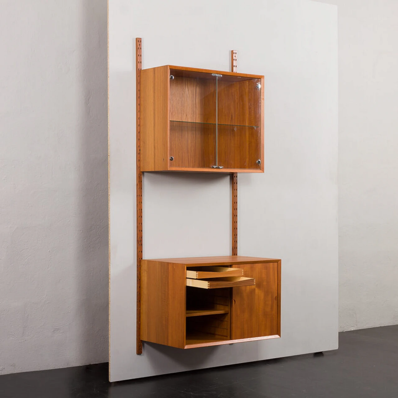 Danish teak wall bookcase by Poul Cadovius, 1960s 4