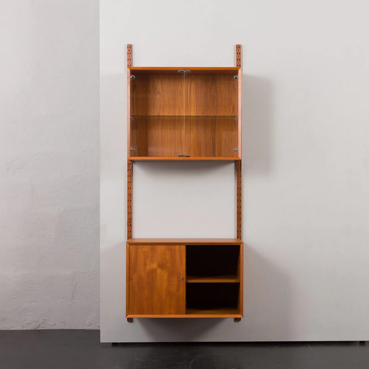 Libreria a parete danese in teak di Poul Cadovius, anni '60 6