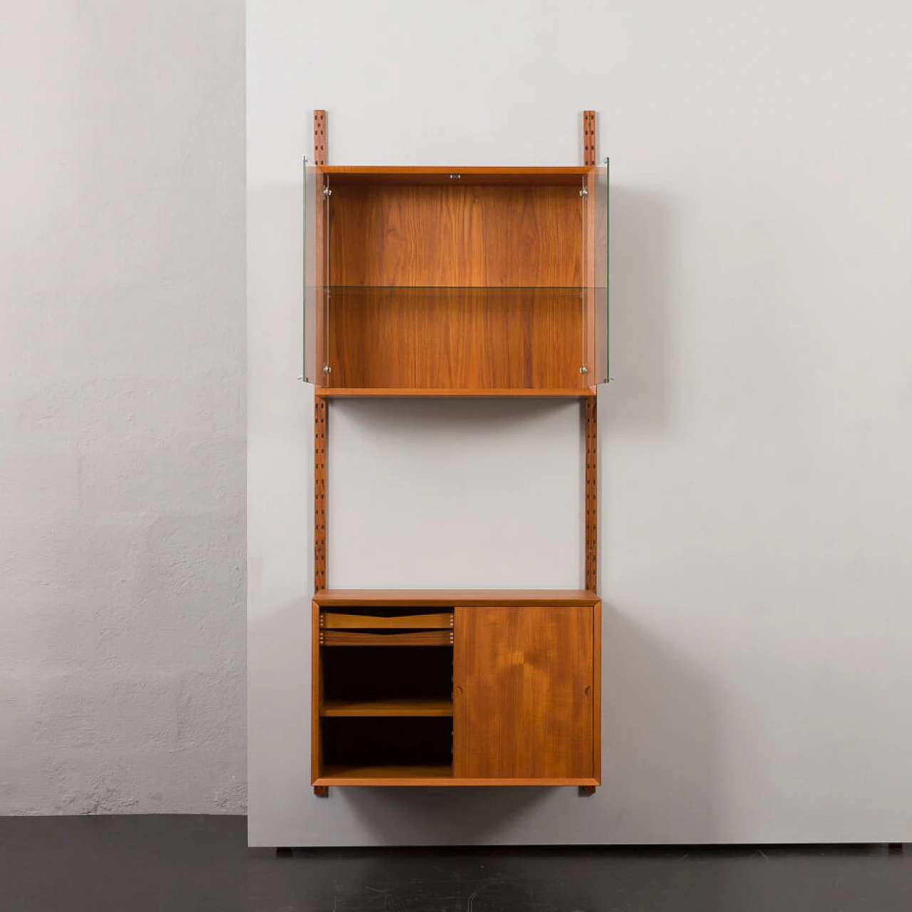 Danish teak wall bookcase by Poul Cadovius, 1960s 7