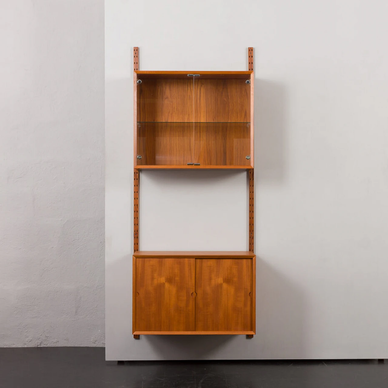 Danish teak wall bookcase by Poul Cadovius, 1960s 8