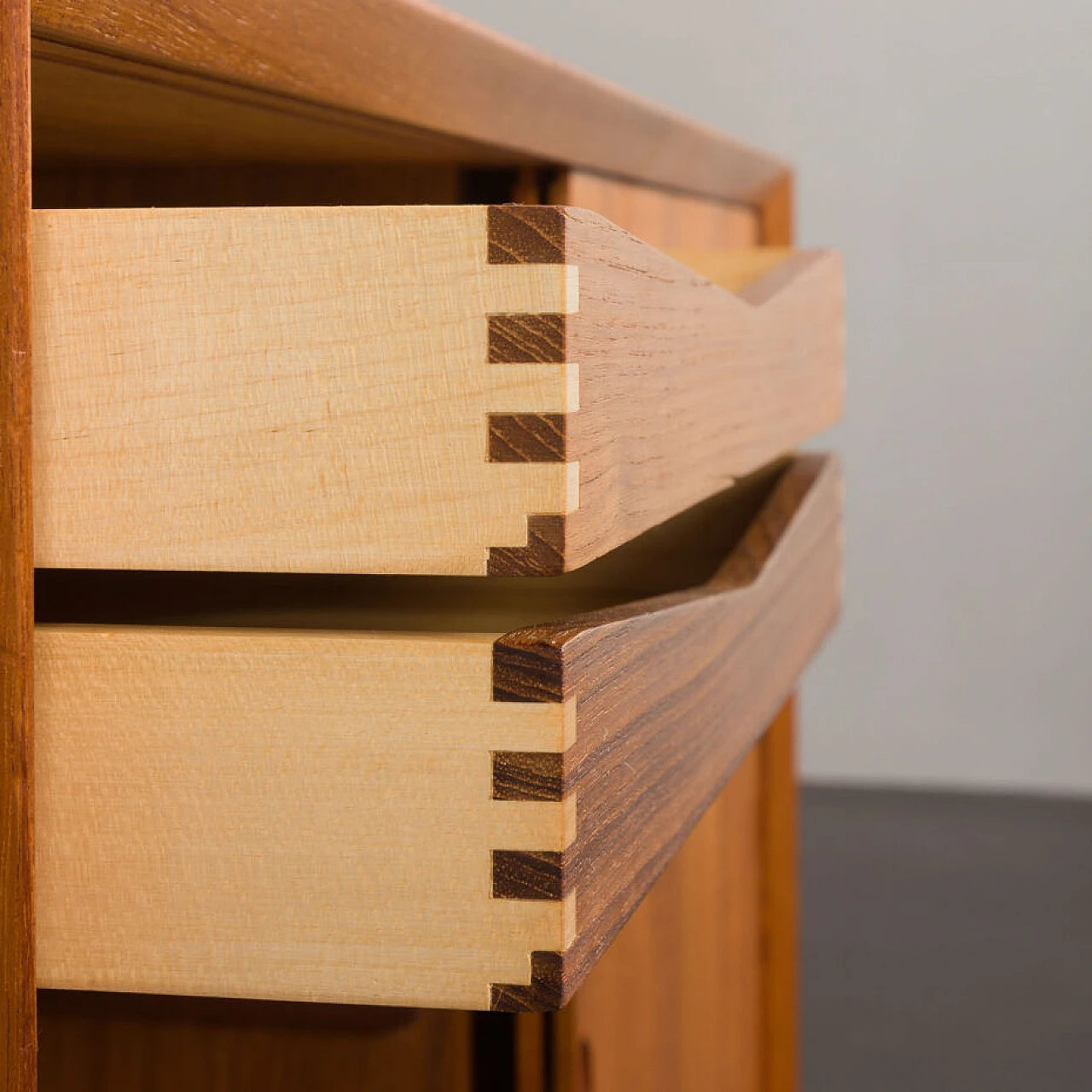 Libreria a parete danese in teak di Poul Cadovius, anni '60 16