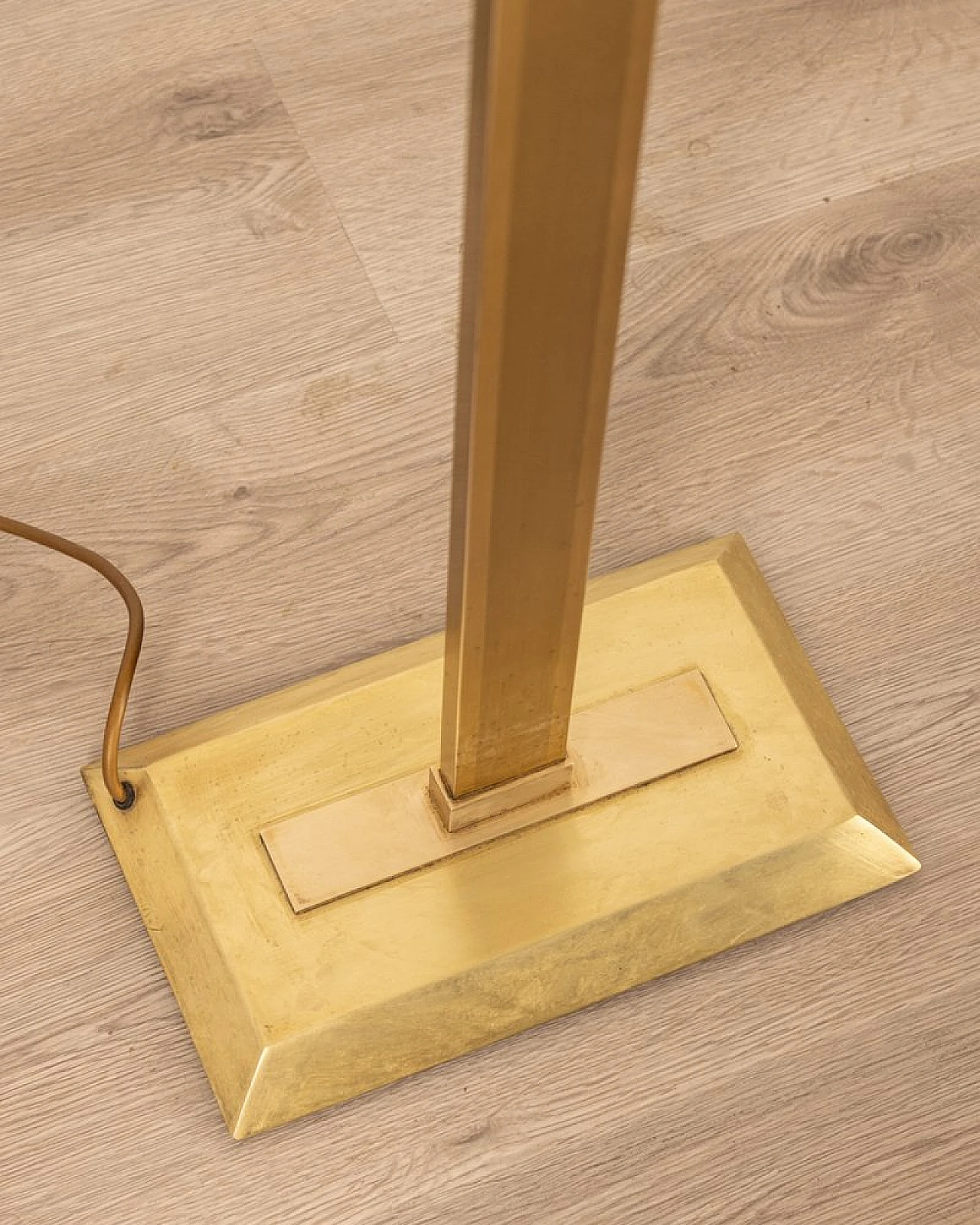 Floor lamp in golden brass by Relux Milano, 1980s 8