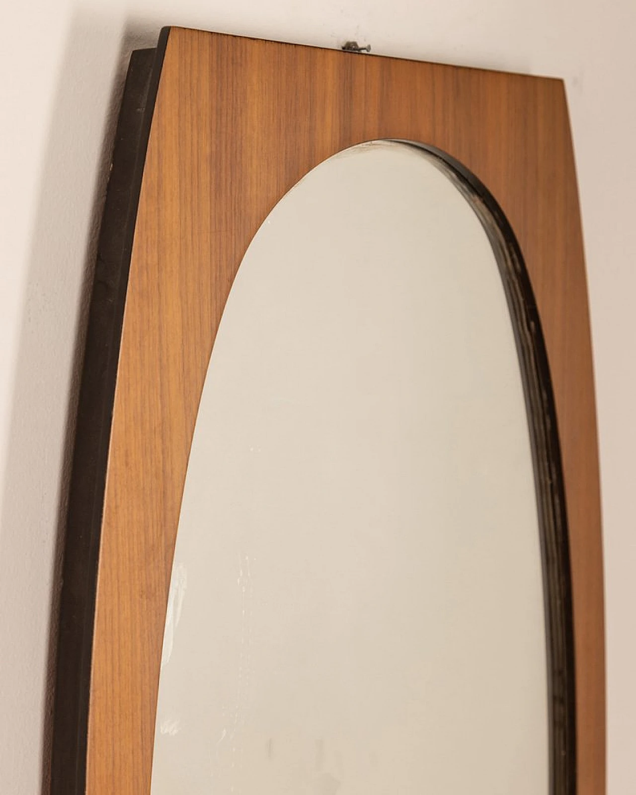 Wall mirror with walnut frame by Gianfranco Frattini, 1970s 4