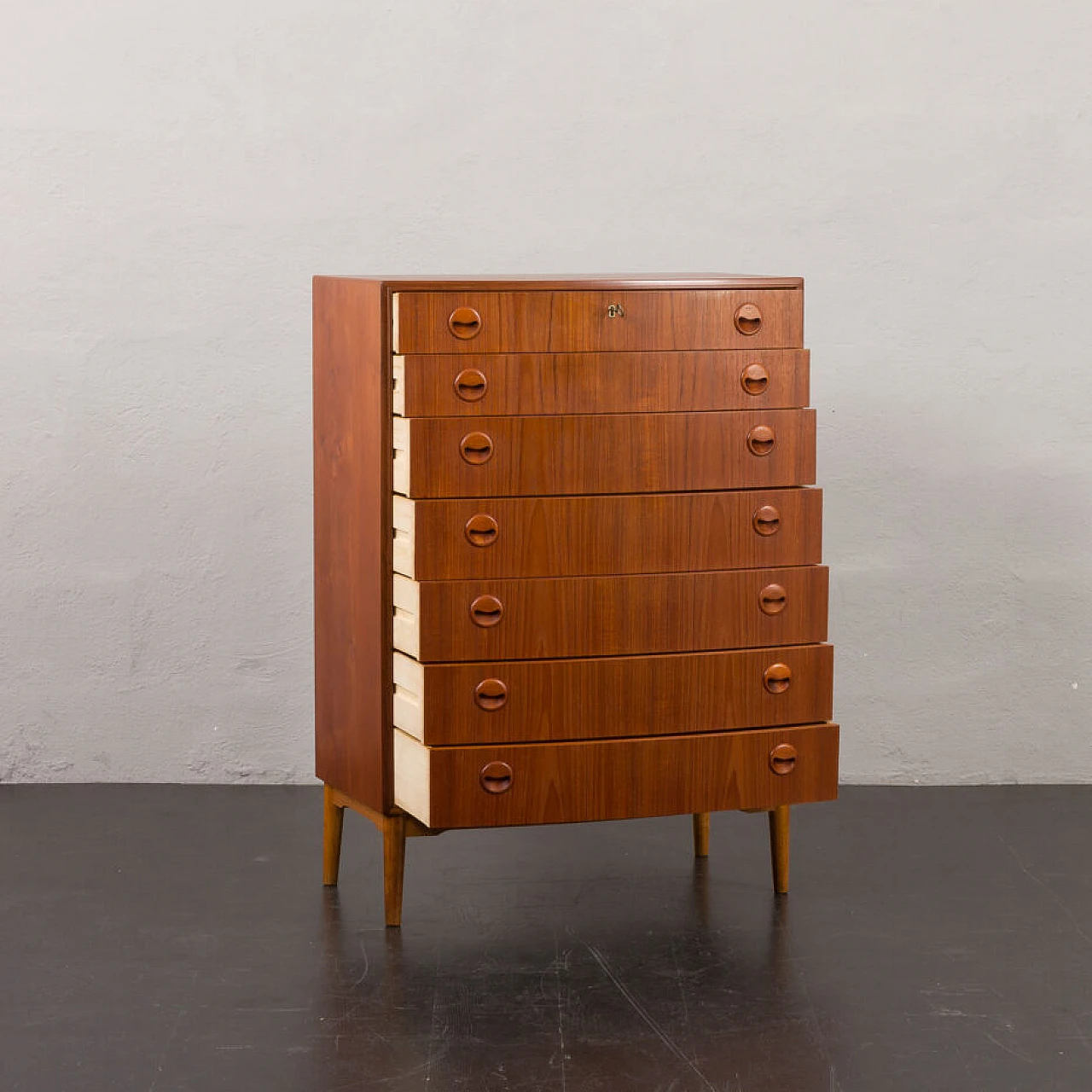 Danish curved-front dresser by Kai Kristiansen, 1960s 3