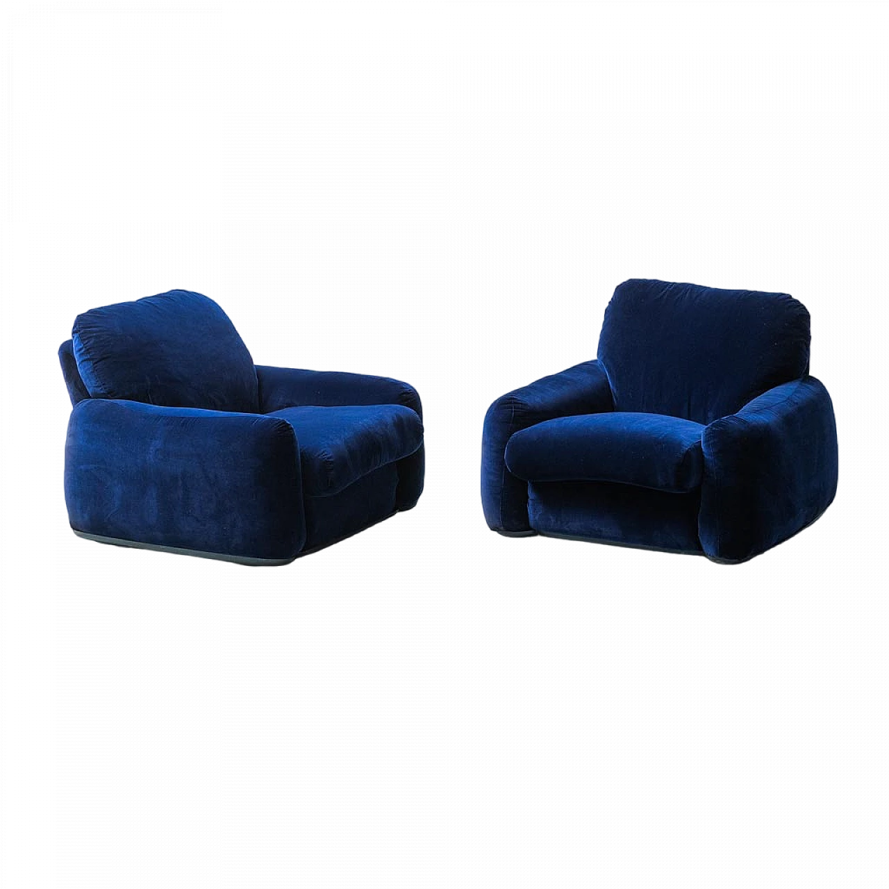 Pair of Piumotto armchairs by Arrigo Arrigoni for Busnelli, 1970s 13