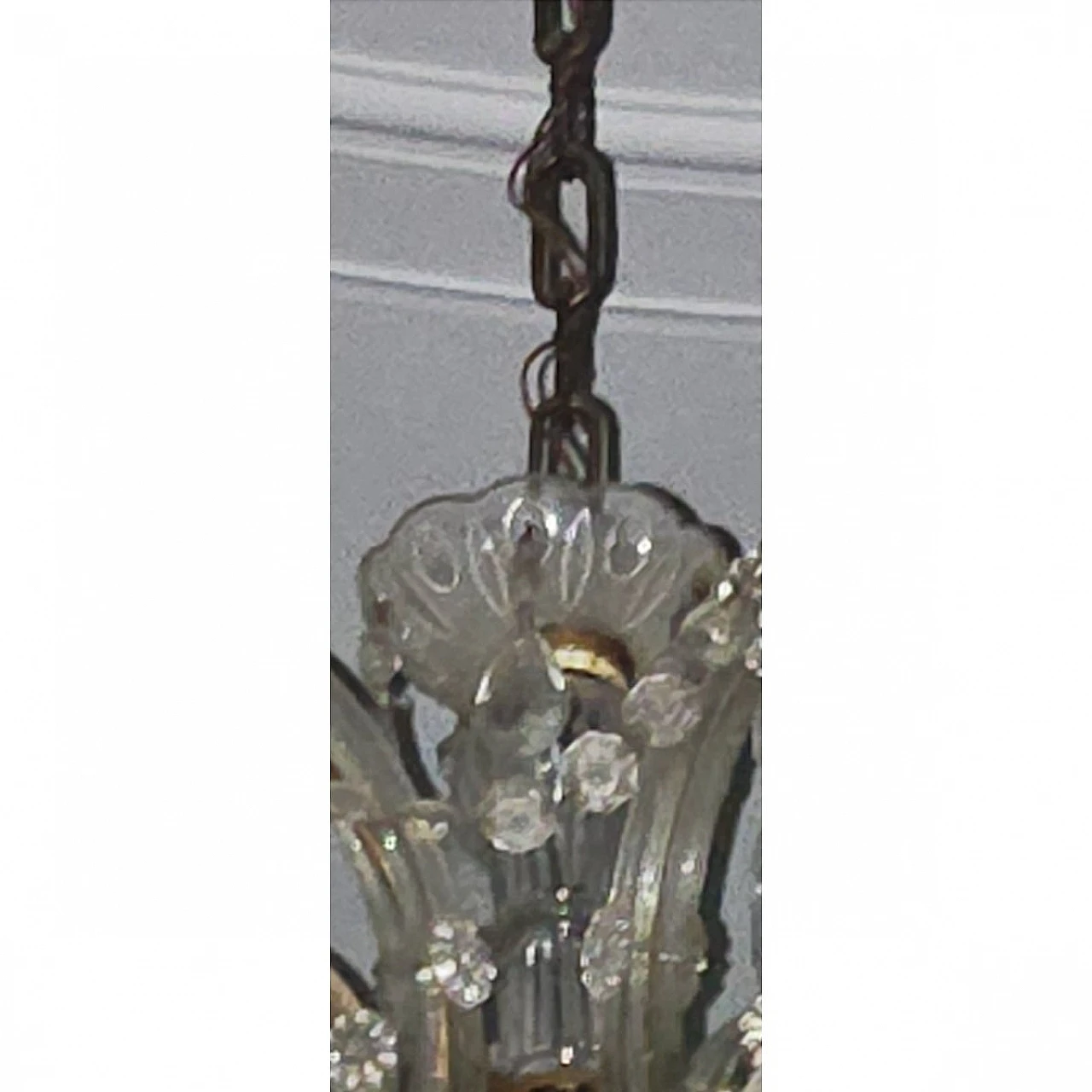 Art Nouveau six-light Murano glass chandelier, early 20th century 8