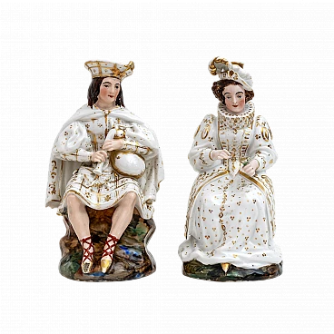 Pair of porcelain perfume holders by Jacob Petit, mid-19th century