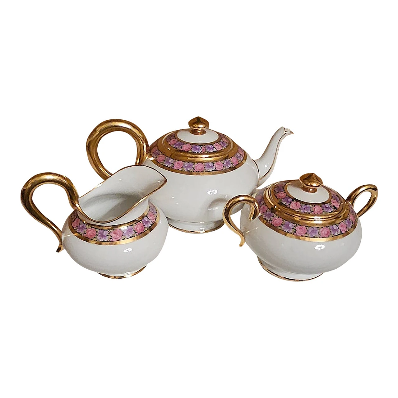 Richard Ginori ceramic tea set, early 20th century 1