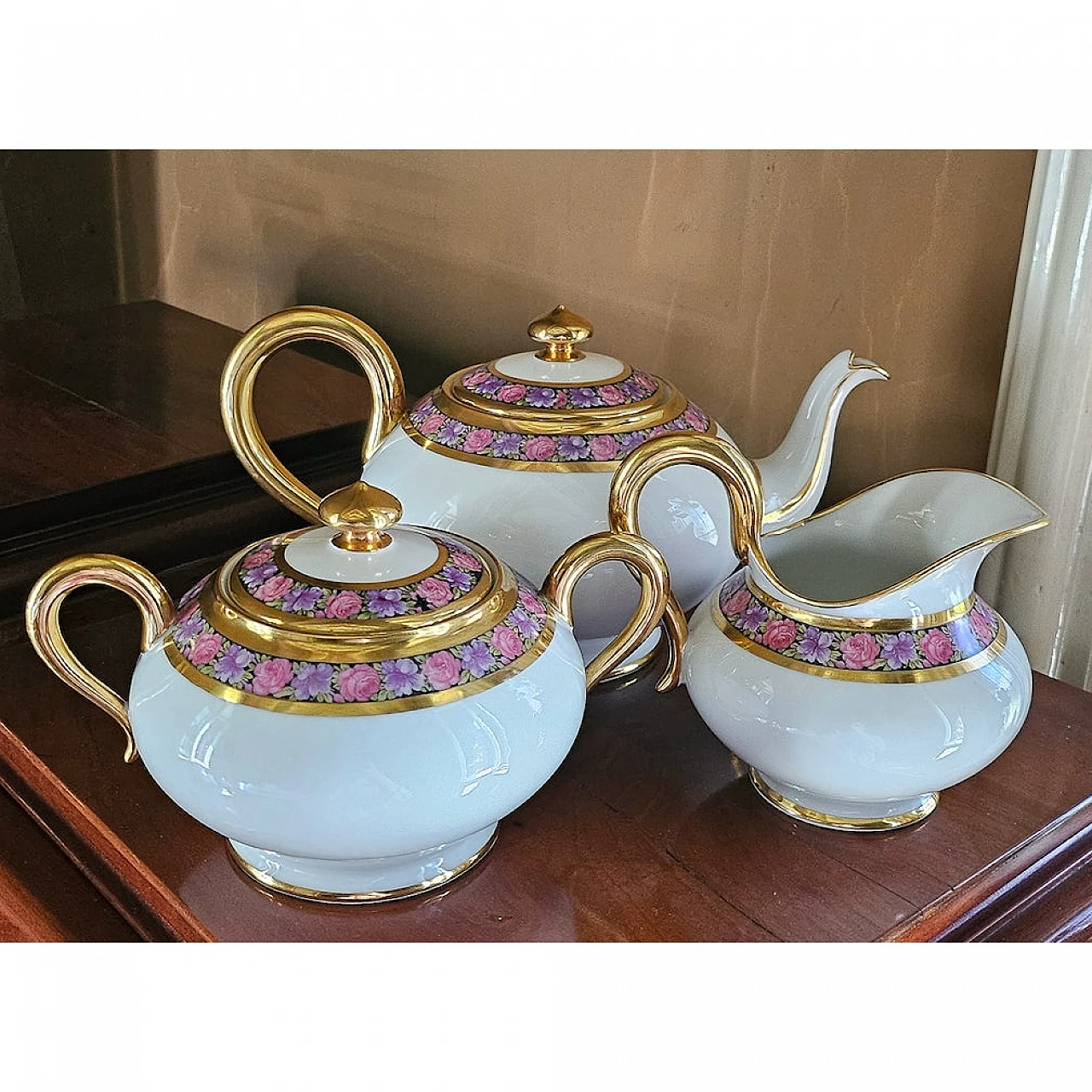 Richard Ginori ceramic tea set, early 20th century 5