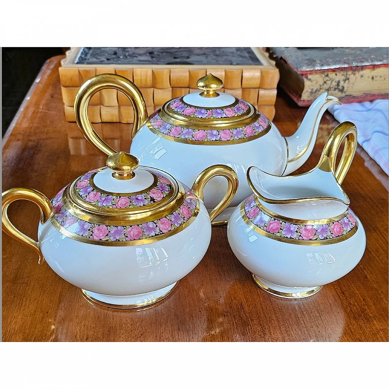 Richard Ginori ceramic tea set, early 20th century 8