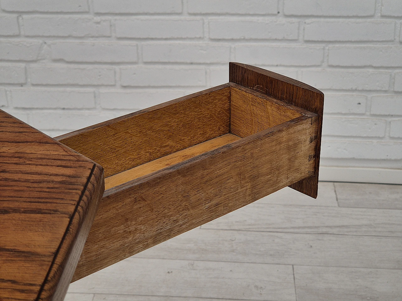 Danish solid oak game table, 1960s 7