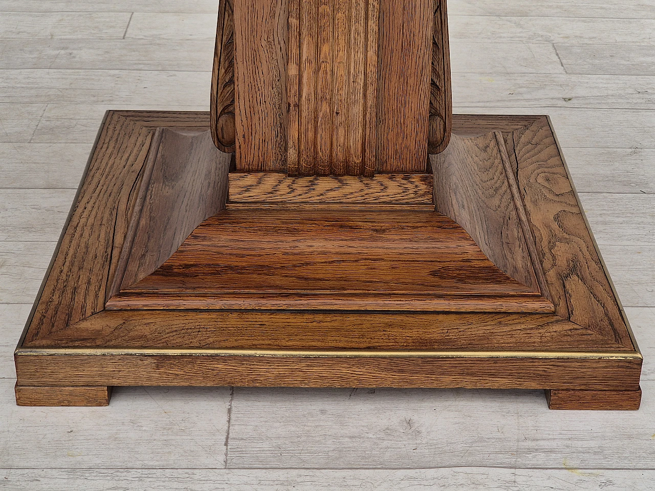 Danish solid oak game table, 1960s 10