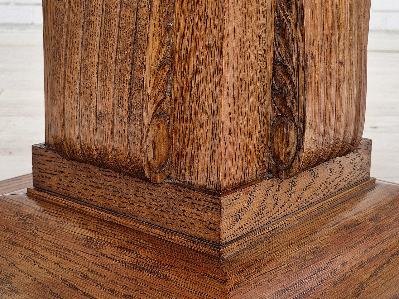 Danish solid oak game table, 1960s 12