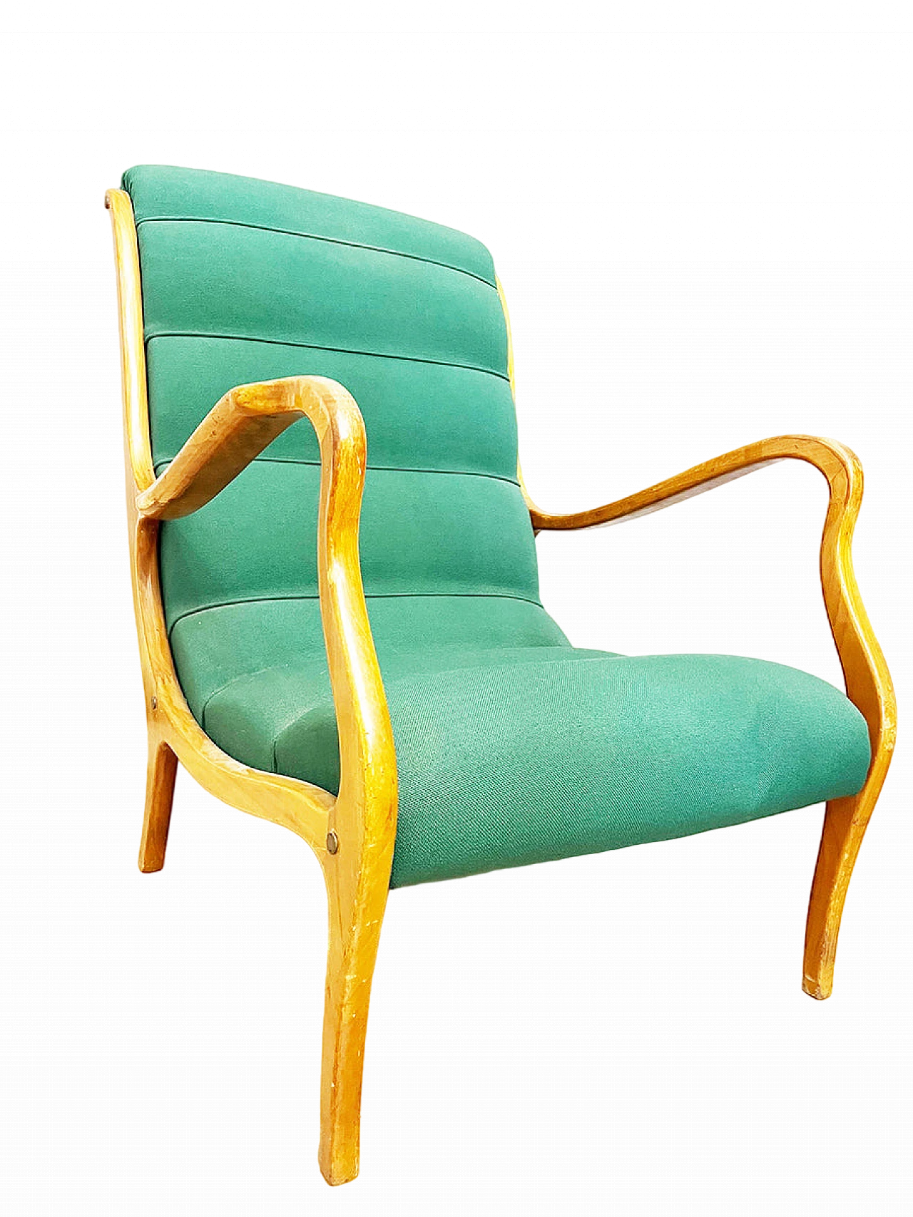 Mitzi walnut armchair by Ezio Longhi for Elam, 1958 5