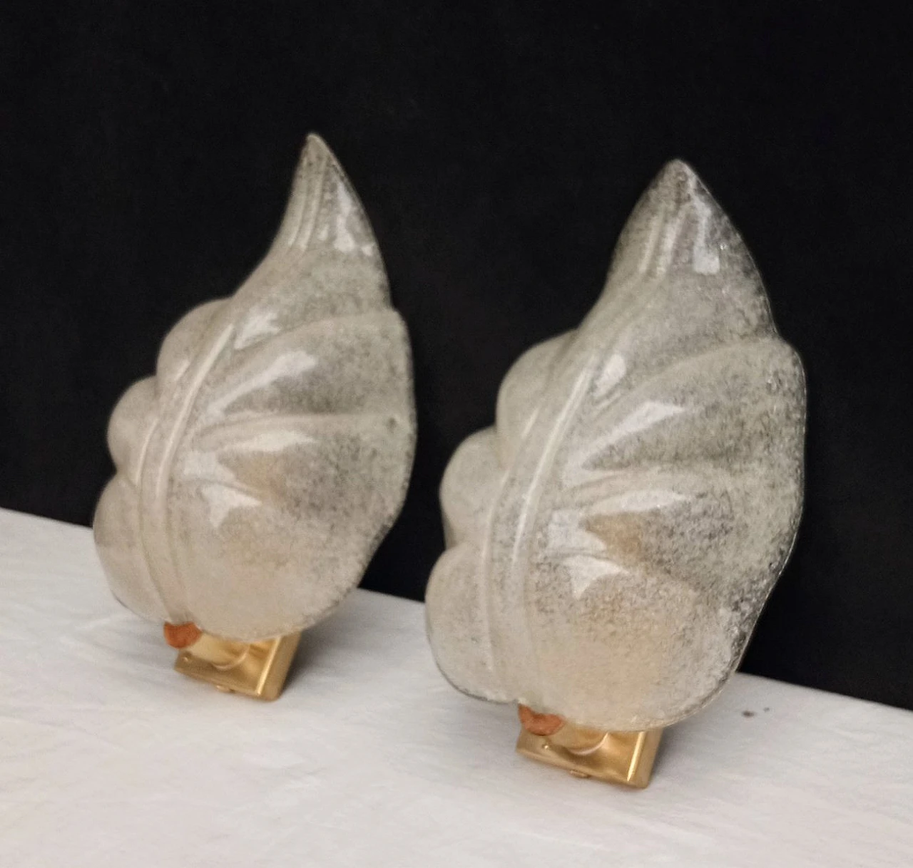 Pair of Murano glass wall lamps, 1940s 2