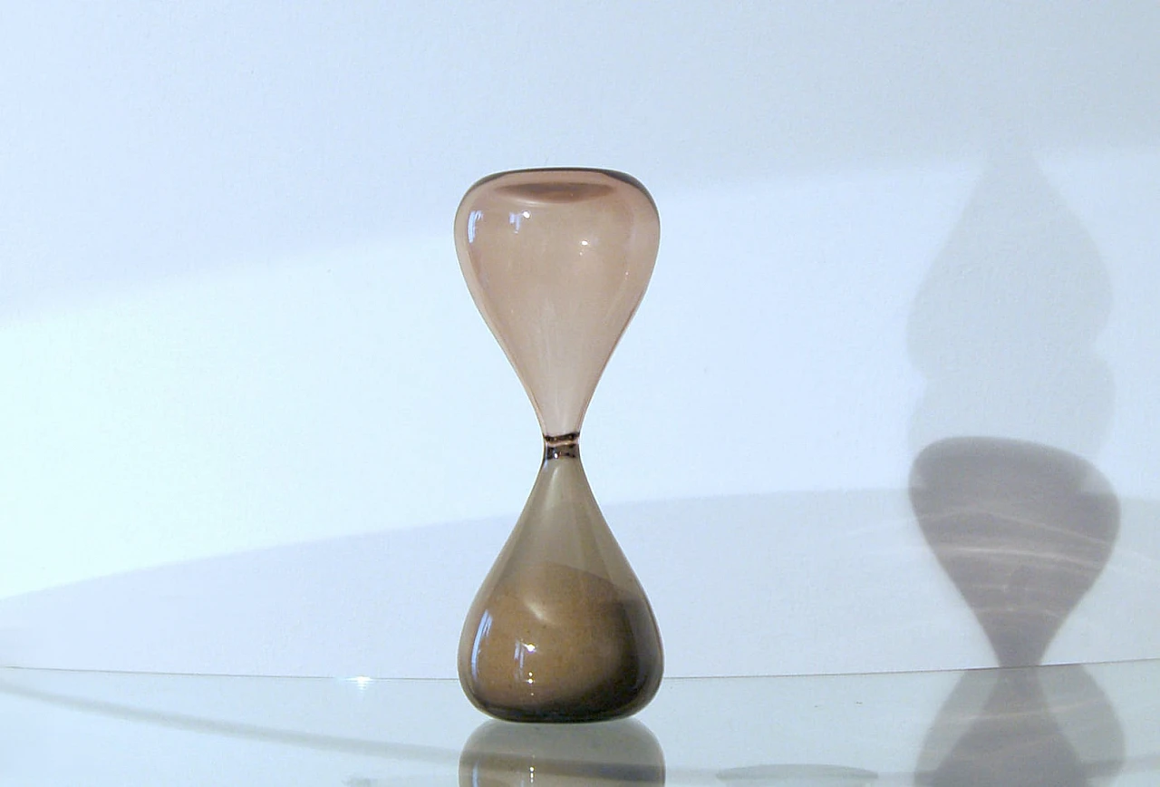 Hourglass in Murano glass by Fulvio Bianconi for Venini, 1983 1