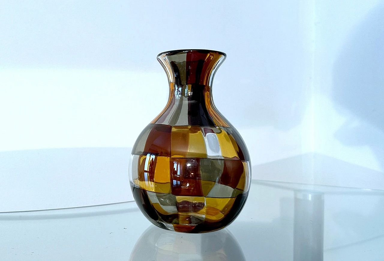 Pezzato Istanbul glass vase by Fulvio Bianconi for Venini, 1950s 1