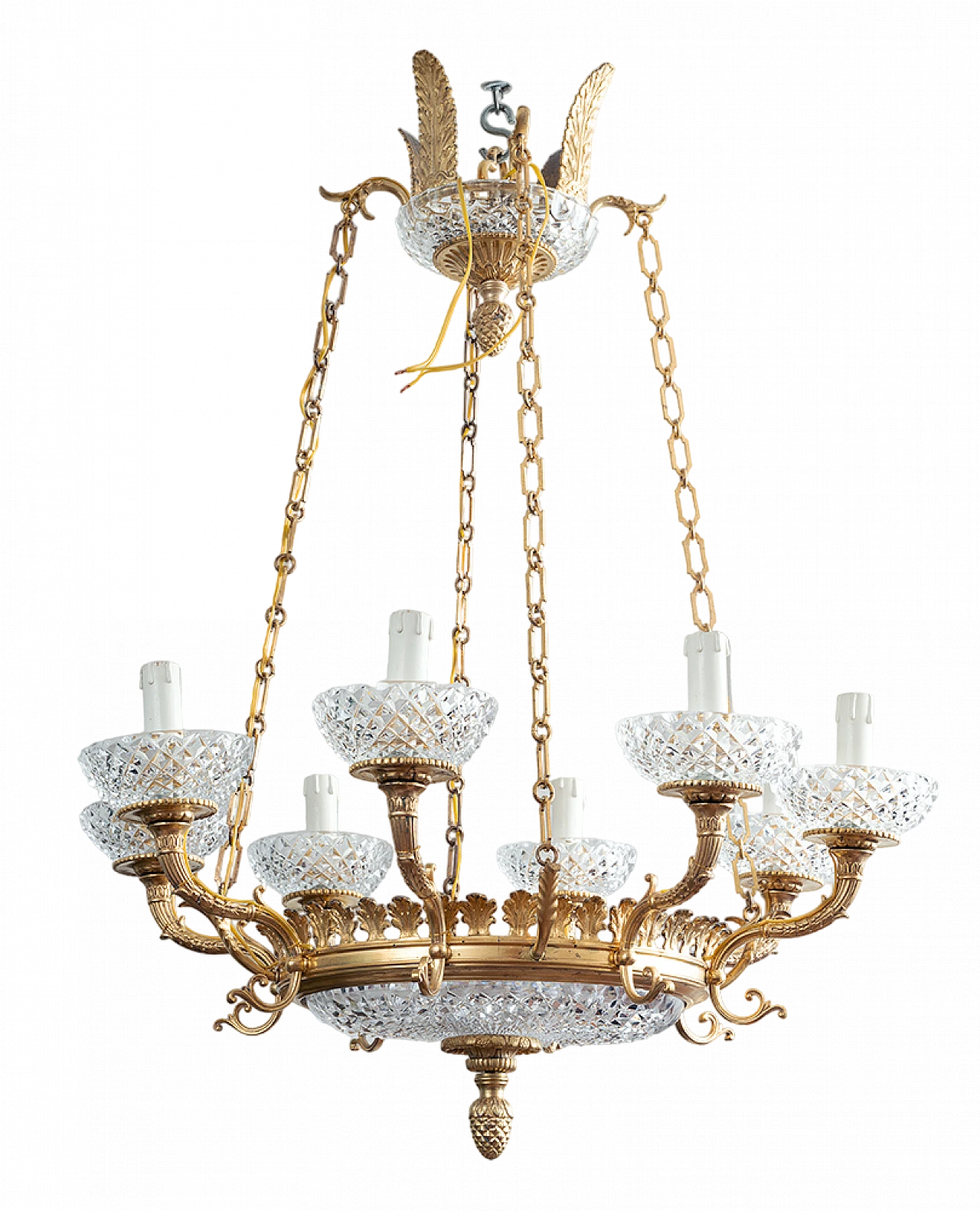 Napoleon III gilded bronze and crystal chandelier, 19th century 5