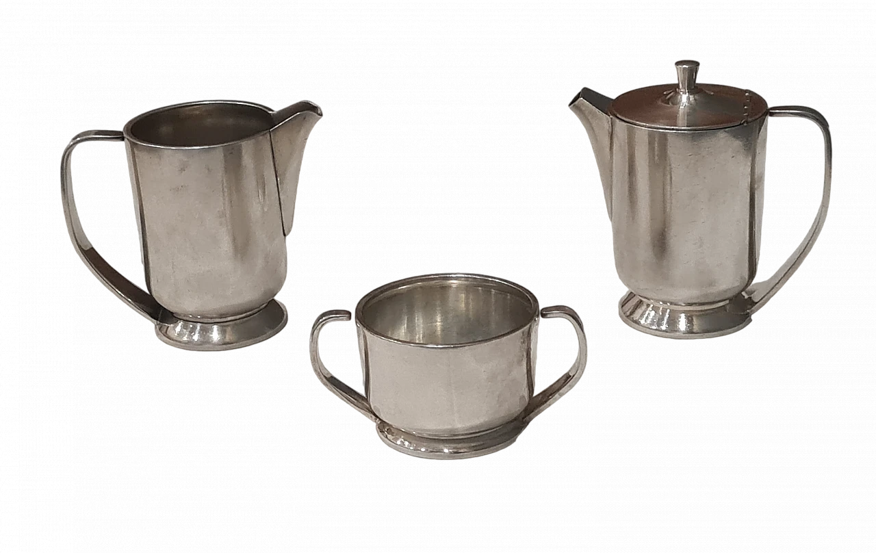 Teapot, milk jug and sugar bowl by Gio Ponti for Broggi, 1950s 6