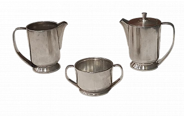 Teapot, milk jug and sugar bowl by Gio Ponti for Broggi, 1950s