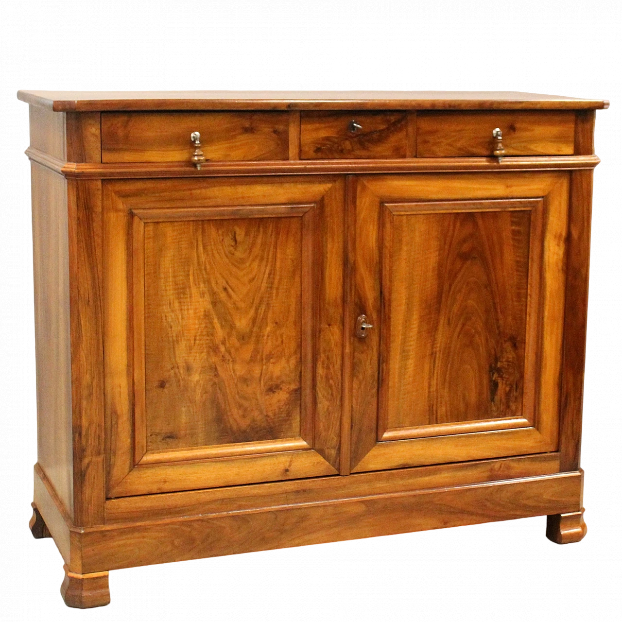 Solid walnut Louis Philippe sideboard with two doors, 19th century 11