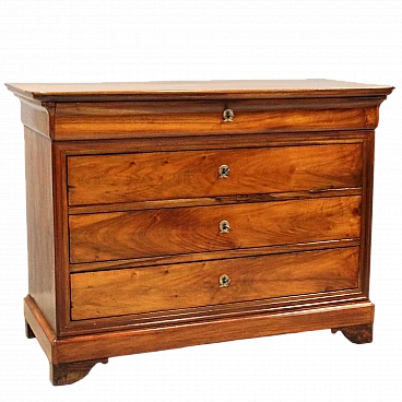 Louis Philippe solid walnut cappuccino dresser, mid-19th century