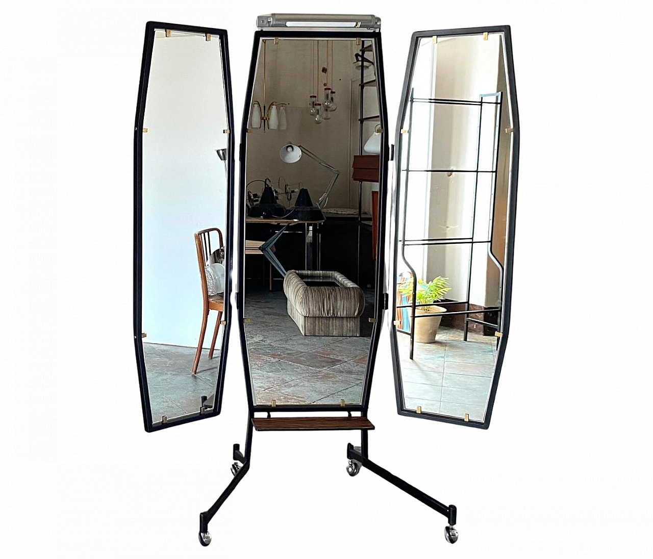 Tailor's mirror in the style of Fratelli Reguitti, 1950s 15