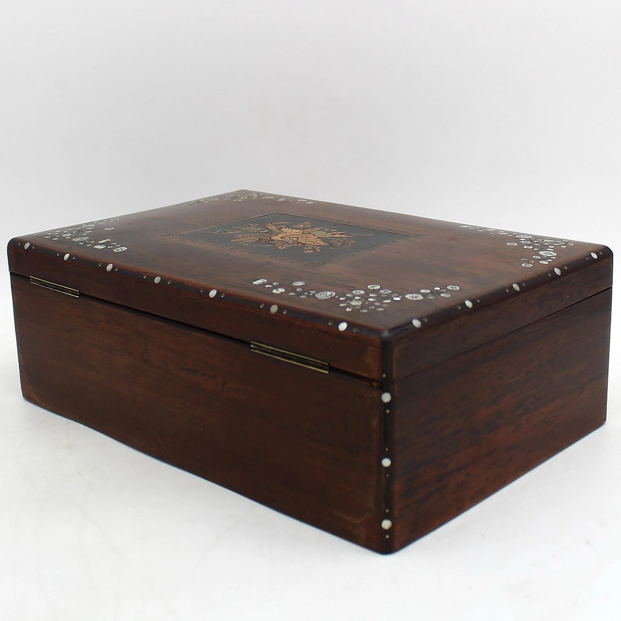 Napoleon III jewellery box rosewood inlaid with mother-of-pearl 2