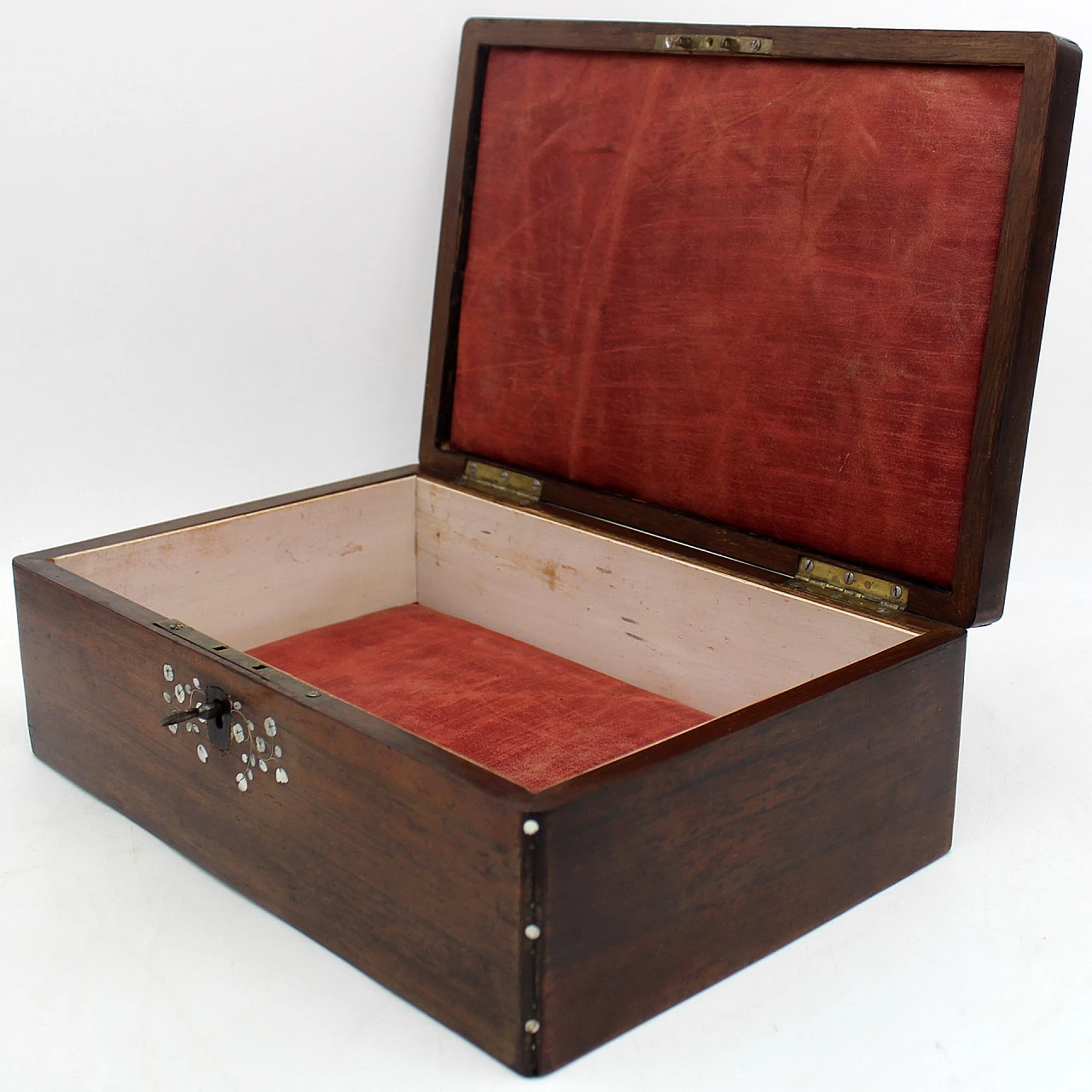 Napoleon III jewellery box rosewood inlaid with mother-of-pearl 4