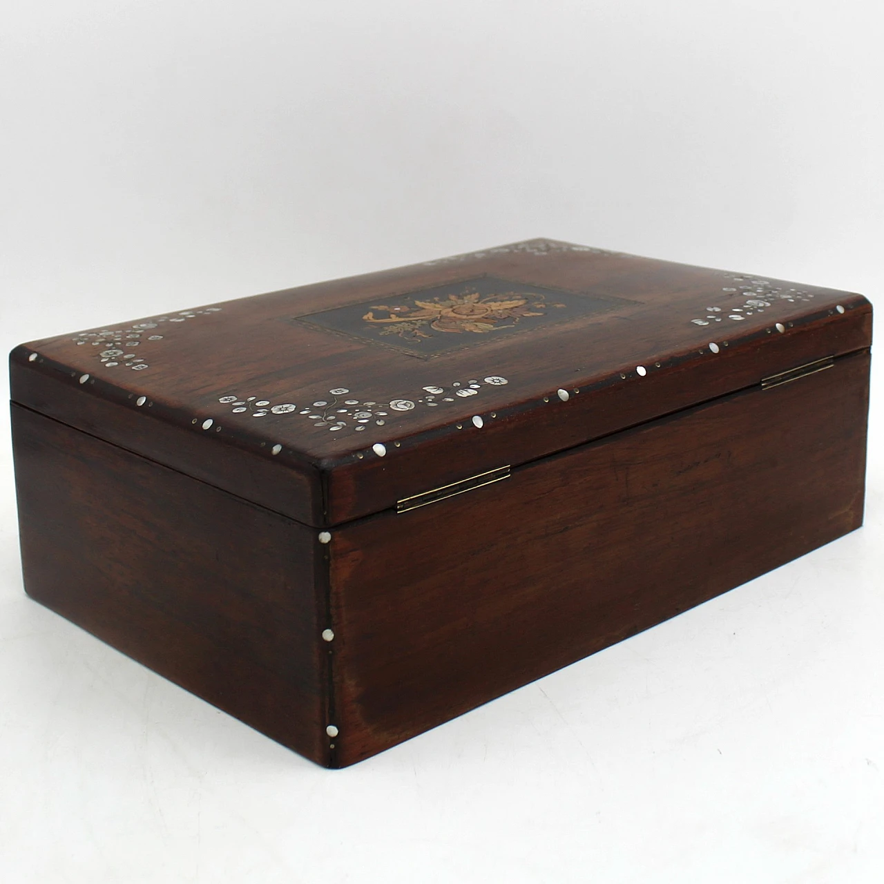 Napoleon III jewellery box rosewood inlaid with mother-of-pearl 7