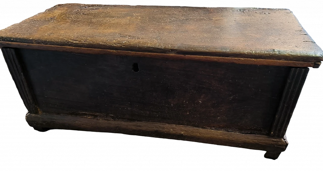 Chestnut wood chest, 18th century 16