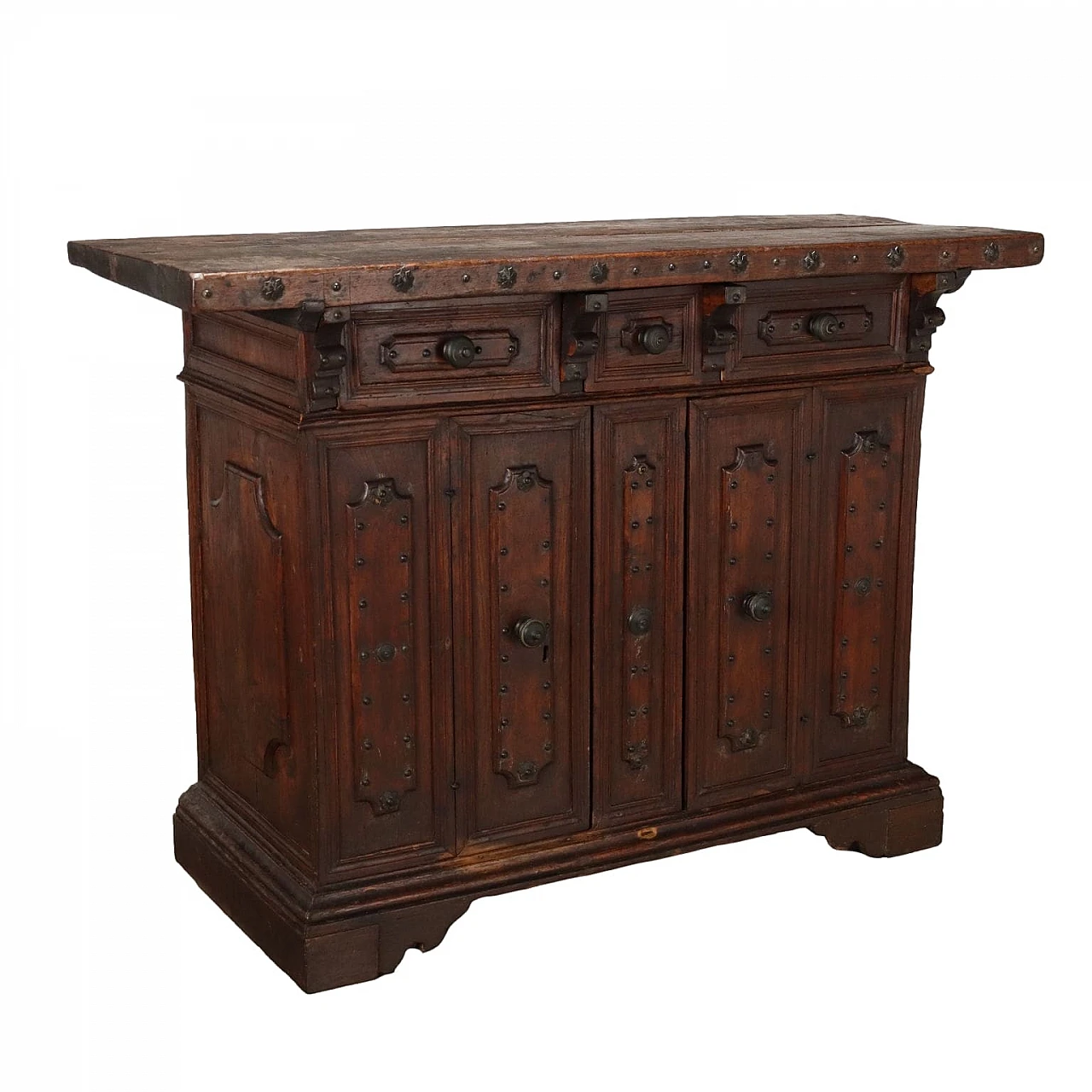 Credenza Barocca emiliana in olmo, inizio '700 1