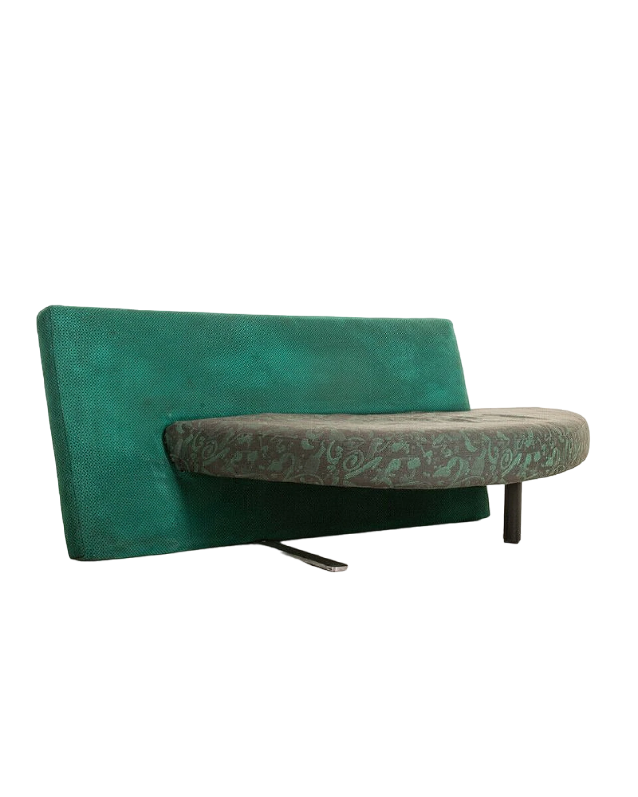 Sofa in green velvet by Maurizio Salvato for Saporiti, 1980s 10