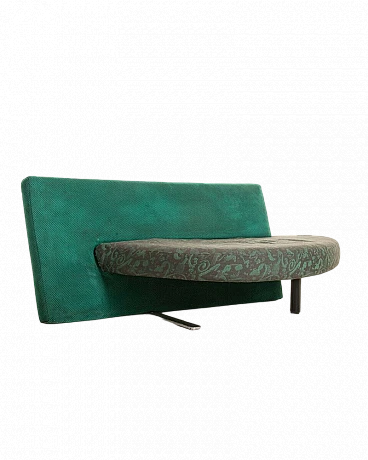 Sofa in green velvet by Maurizio Salvato for Saporiti, 1980s